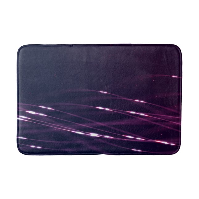 Abstract Dark Purple Bath Mat (Front)