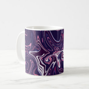Abstract Dark Swirls with Purple and Pink Coffee Mug