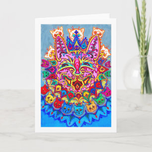 Abstract Decorative Cat, Louis Wain Card