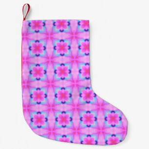 Abstract decorative geometric kaleidoscope texture small christmas stocking