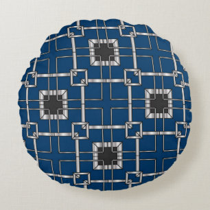 Abstract decorative vintage texture. Illustration, Round Pillow