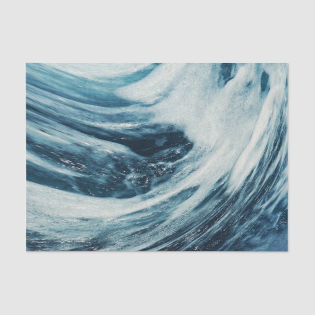 Abstract Deep Ocean Waves Water Decoupage Tissue Paper (Front)