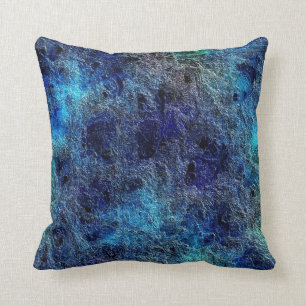 Abstract Deep Rich Jewel Colours Blue Throw Pillow