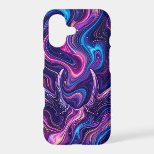 Abstract Deer Antler Purple Liquid iPhone Cases