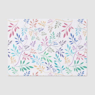 Abstract Delicate Colourful leafs Pattern Tissue Paper