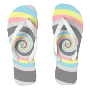 Abstract Demiflux Pride Flag Flip Flops