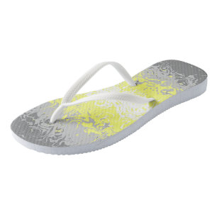 Abstract Demigender Pride Flag Flip Flops