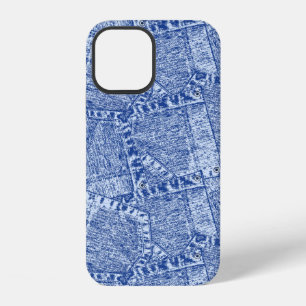Abstract Denim Pockets Patchwork Seamless Pattern iPhone 12 Case