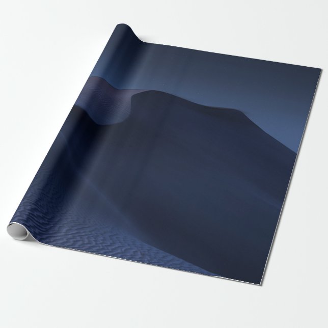 ABSTRACT DESERT AT NIGHT WRAPPING PAPER (Unrolled)