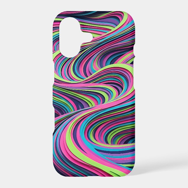 Abstract Desert Dune Neon iPhone Cases (Back)