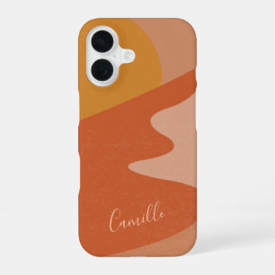 Abstract Desert Mountain Landscape Personalized iPhone 16 Case