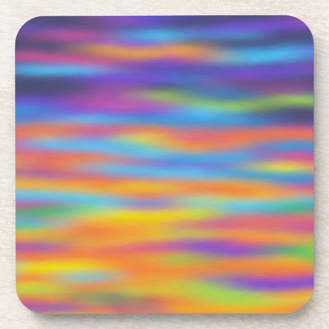 Abstract Desert Sunset Sky Artwork Coaster (Front)
