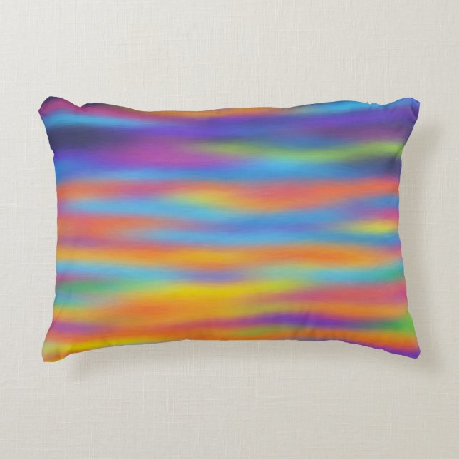 Abstract Desert Sunset Sky Artwork Decorative Pillow (Front)