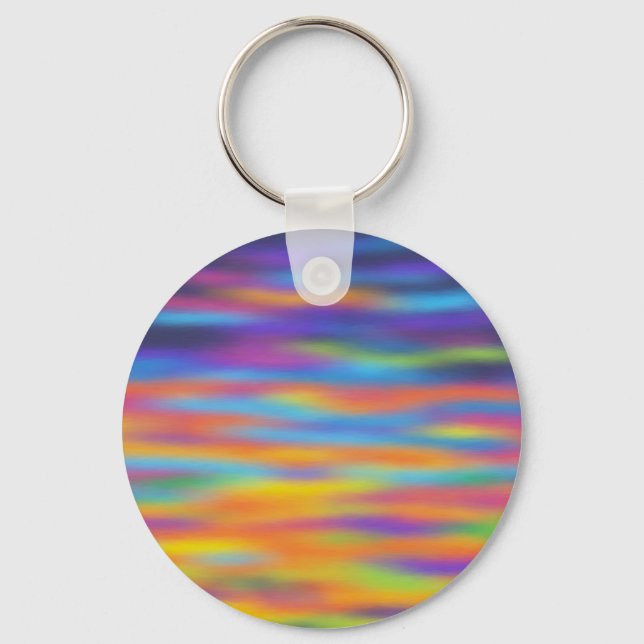 Abstract Desert Sunset Sky Artwork Keychain (Front)