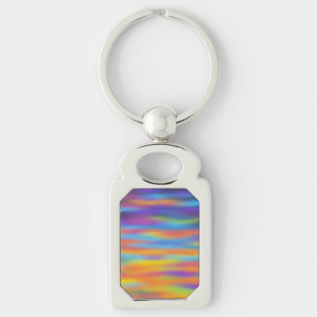 Abstract Desert Sunset Sky Artwork Keychain (Front)