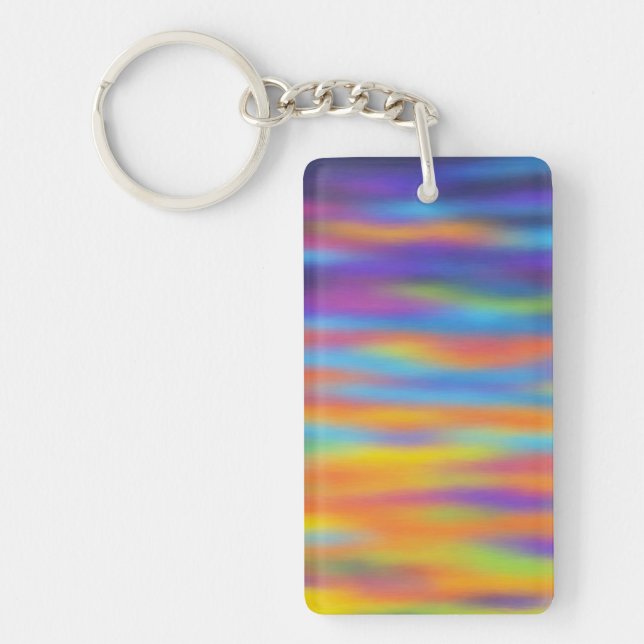 Abstract Desert Sunset Sky Artwork Keychain (Front)