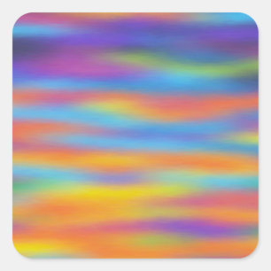 Abstract Desert Sunset Sky Artwork Square Sticker