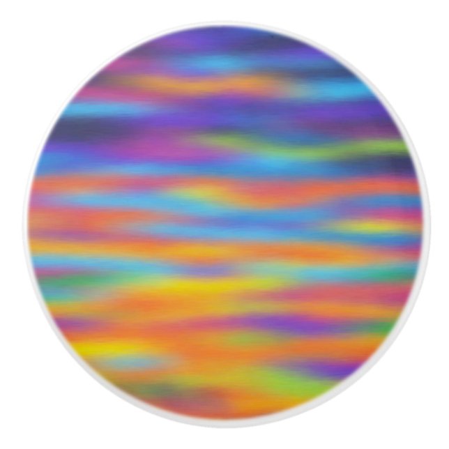Abstract Desert Sunset Sky Ceramic Knob (Front)