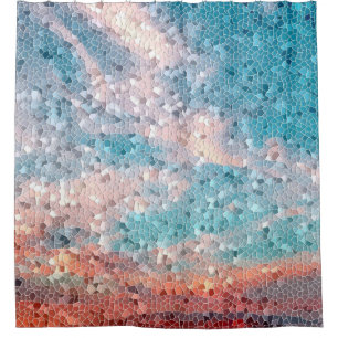 Abstract Design 29 Turquoise Orange
