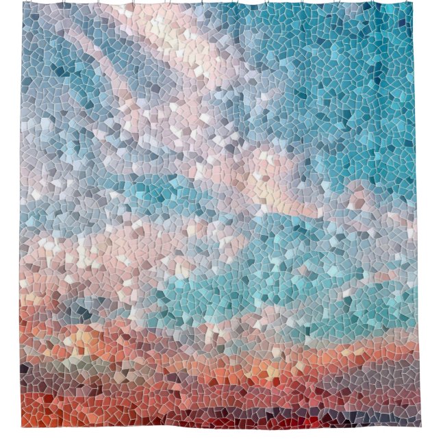 Abstract Design 29 Turquoise Orange (Front)