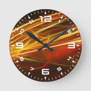 Abstract Design Banner-10009 Round Clock
