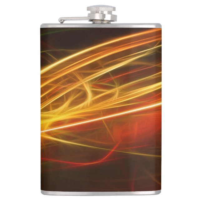 Abstract design Banner Hip Flask (Front)
