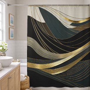 Abstract Design Black Gray White Gold