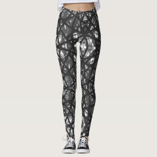 Abstract Design Black & White Leggings