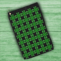 Abstract design Bright Green Celtic Knot Pattern