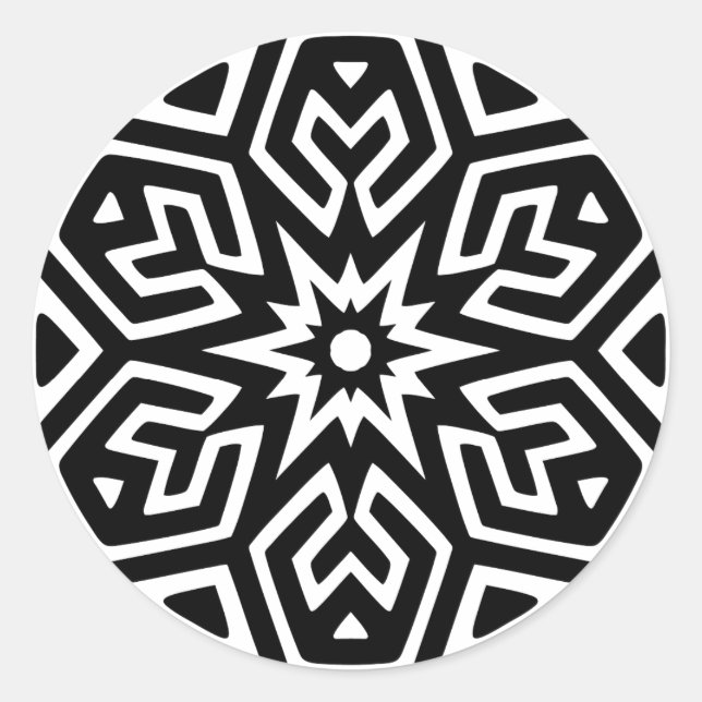 Abstract Design Classic Round Sticker (Front)