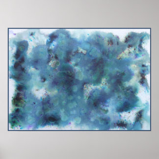 Abstract Design in Blue. Poster