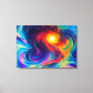 Abstract Design multi colour canvas print