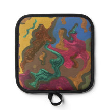Abstract design potholder set