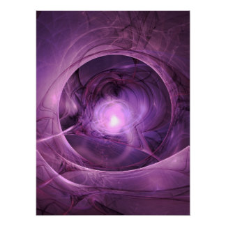 Abstract Design Purple Realms Poster