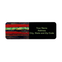 Abstract design return address label, stripes.