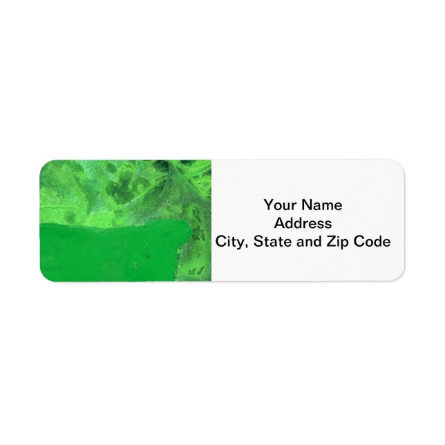 Abstract design return address label, table rock. (Front)