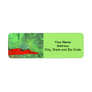 Abstract design return address label, tower.