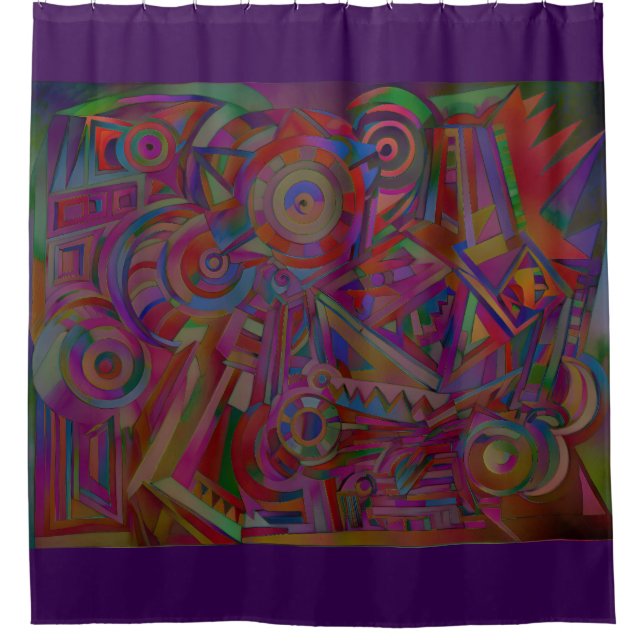 Abstract design Shower Curtain (Front)