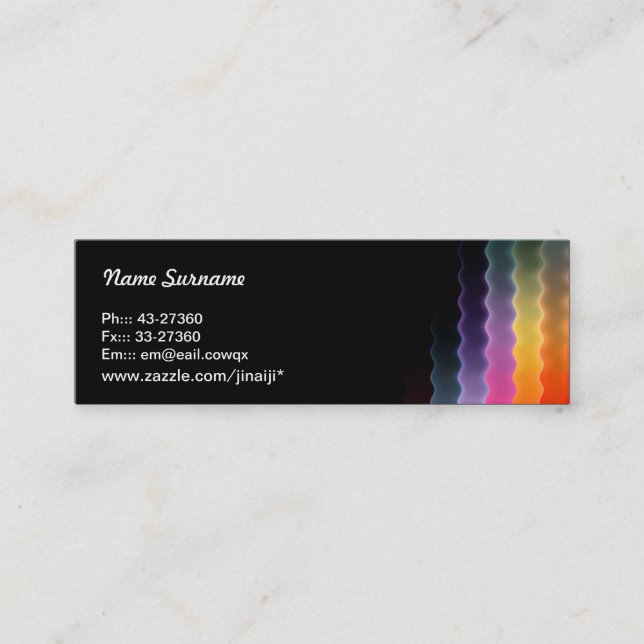 abstract design skinny business card (Front)