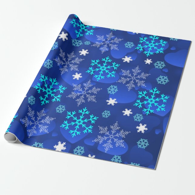 Abstract  Design Snowflakes Wrapping Paper (Unrolled)