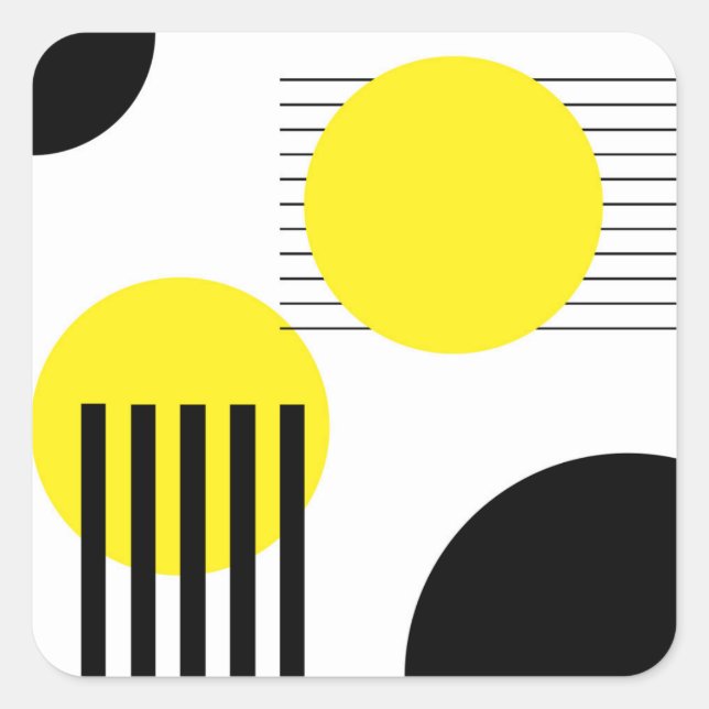 Abstract design square sticker (Front)