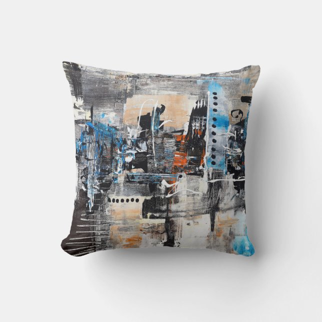 Abstract Design Throw Pillow (Front)