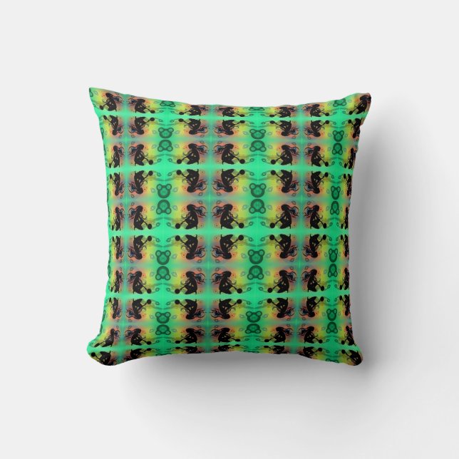 Abstract design throw pillow. throw pillow (Front)