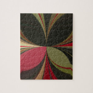 Abstract Design with Flowing Lines Art Print Jigsaw Puzzle