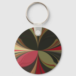 Abstract Design with Flowing Lines Art Print Keychain