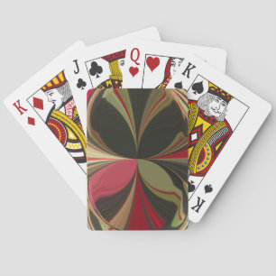 Abstract Design with Flowing Lines Art Print Playing Cards