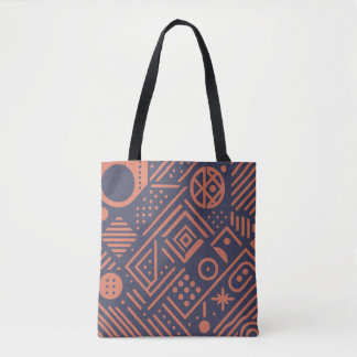 Abstract design with geometric shapes tote bag