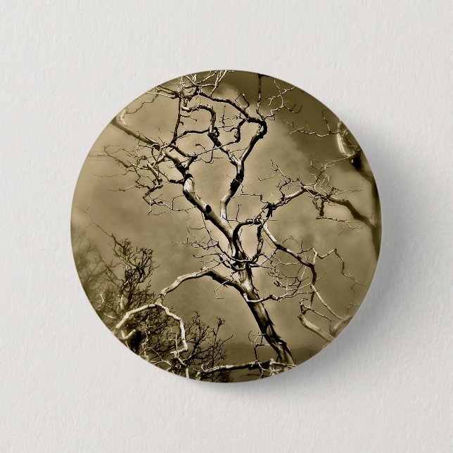 ABSTRACT DESIGN WITH TREE BRANCHES ILLUSION 2 INCH ROUND BUTTON (Front)