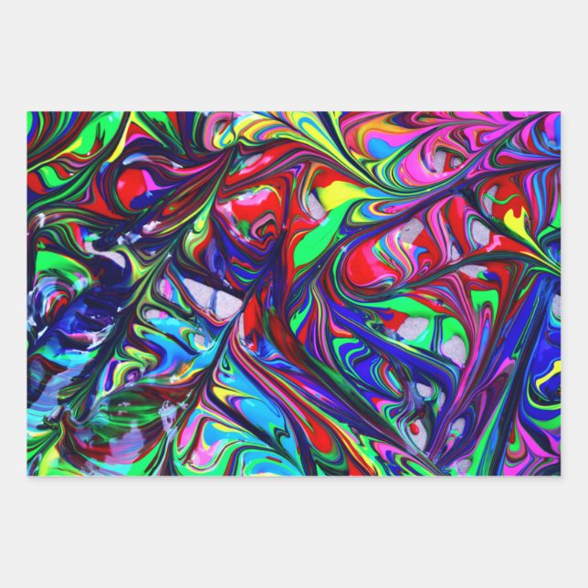 Abstract design wrapping paper sheet (Front)