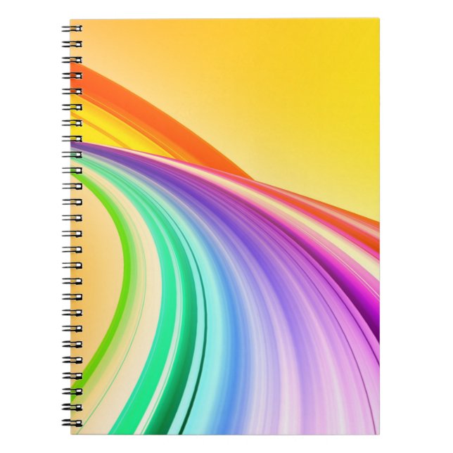 Abstract Design Yellow Orange Background Banner Notebook (Front)